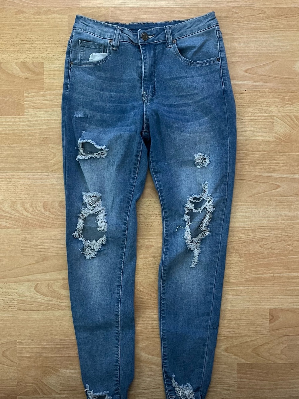 SHEIN Women's Distressed Skinny Jeans - SHEIN